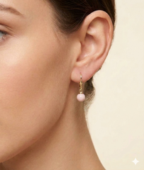 Perle Gold Ohrringe Zertifiziertes 14K (585) Gold EIN055-Perfektes Geschenk