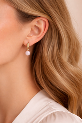 Perle Gold Ohrringe Zertifiziertes 14K (585) Gold EIN055-Perfektes Geschenk