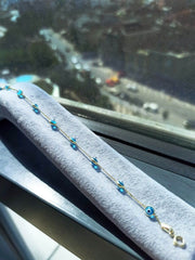 Ermus Gold - Armband Damen aus 14K Gold mit Perlen und Türkis, Länge 19 cm, Zertifiziert - Ermus Gold