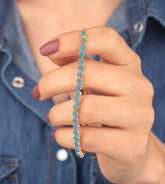 Ermus Gold - Armband Damen aus 925 Silber mit Türkis Stein, Rose Vergoldet, Einstellbar 18-21 cm - Ermus Gold