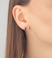 Ermus Gold - Damen Ohrringe Saphir Tropfen, 925er Sterlingsilber, Handgemachter Schmuck - Ermus Gold