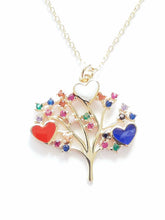 Ermus Gold – 14 Karat Baum des Lebens Goldkette, Weißer Zirkon, Zertifiziert, 42 cm - Ermus Gold