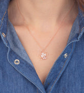 Ermus Gold – 925 Sterling Silber Baguette Stein Klee Halskette – Handgemachter Schmuck für Damen - Ermus Gold