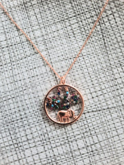 Ermus Gold – 925 Sterling Silber Mix Stein Glückskette, Rose Vergoldet, Handgemacht - Ermus Gold