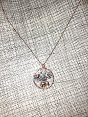 Ermus Gold – 925 Sterling Silber Mix Stein Glückskette, Rose Vergoldet, Handgemacht - Ermus Gold