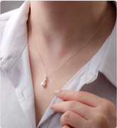 Ermus Gold – 925 Sterling Silber Tropfenmodell Perlenkette, Rose Vergoldet, Handgemacht - Ermus Gold