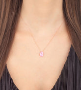 Ermus Gold – 925 Sterling Silber Zirkon Tropfen Stein Halskette – Handgemachter Schmuck für Damen - Ermus Gold