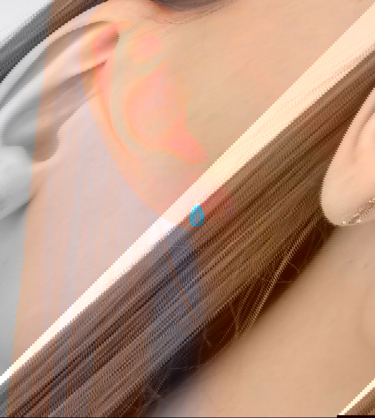 Ermus Gold – Aquamarin Ohrhänger aus 925er Sterlingsilber – Handgemachter Schmuck für Damen - Ermus Gold