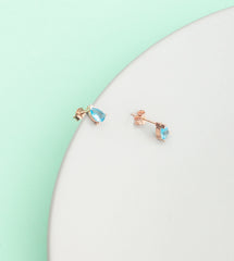 Ermus Gold – Aquamarin Ohrhänger aus 925er Sterlingsilber – Handgemachter Schmuck für Damen - Ermus Gold