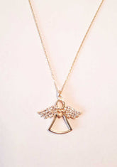 Ermus Gold – Goldene Halskette Geflügelter Engel aus 14-Karat Gold - Ermus Gold