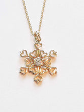 Ermus Gold – Herz Stern Goldkette 14K 585 Gold mit Weißem Zirkon, 42 cm - Ermus Gold