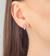 Ermus Gold – Mini Narzissen Blume Ohrringe aus 925 Sterling Silber, Rose Vergoldet - Ermus Gold