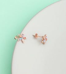 Ermus Gold – Mini Narzissen Blume Ohrringe aus 925 Sterling Silber, Rose Vergoldet - Ermus Gold