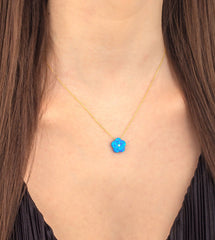 Ermus Gold – Opal Stein Gänseblümchen Halskette aus 925 Sterling Silber, Vergoldet - Ermus Gold