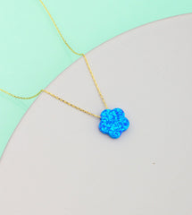 Ermus Gold – Opal Stein Gänseblümchen Halskette aus 925 Sterling Silber, Vergoldet - Ermus Gold