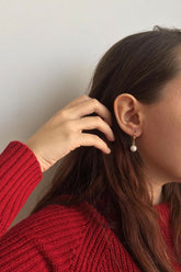 Ermus Gold – Perlen Ohrringe aus 14K 585 Gelbgold – Süßwasserperle Schmuck - Ermus Gold