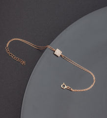 Ermus Gold – Quadratisches Armband aus 925 Sterlingsilber mit Zirkonsteinen, Handgefertigt - Ermus Gold
