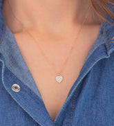 Ermus Gold – Zirkon Stein Herz Halskette 925 Sterling Silber Rose Vergoldet – Handgemachter Schmuck - Ermus Gold