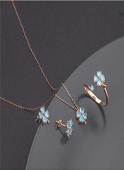 Ermus Türkis Stein Klee Ohrringe – 925 Sterlingsilber, Handgefertigtes Schmuckstück, Perfektes Geschenk - Ermus Gold