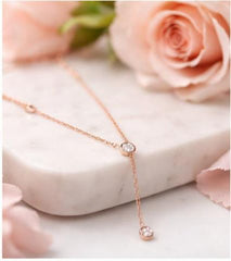 Ermus Gold - Diamanthalskette Gold 585, Baguette-Schliff, Elegantes Design, KLO7174 Perfektes Geschenk