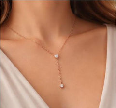 Ermus Gold - Diamanthalskette Gold 585, Baguette-Schliff, Elegantes Design, KLO7174 Perfektes Geschenk