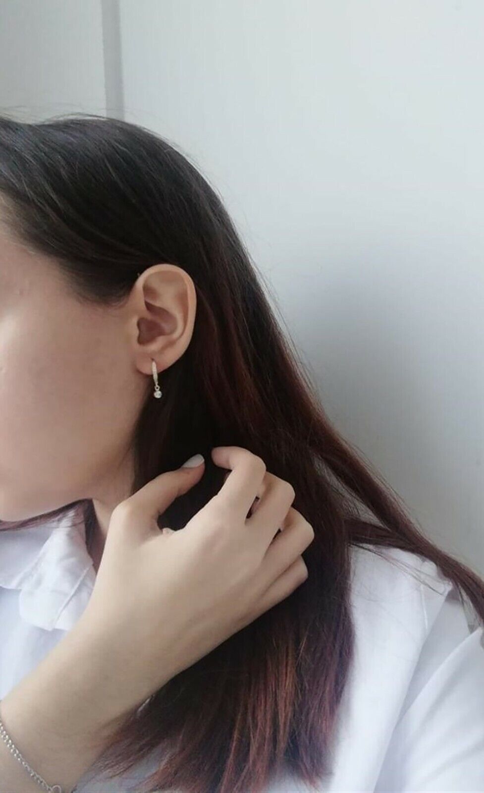 Ohrringe Damen Solitär, 14K Gold, Zirkon, Elegantes Design - Ermus Gold