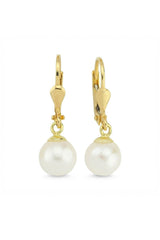 Ohrring Damen Gold Perle