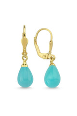 Ohrringe Damen Earrings Türkis Tropfen Perlen