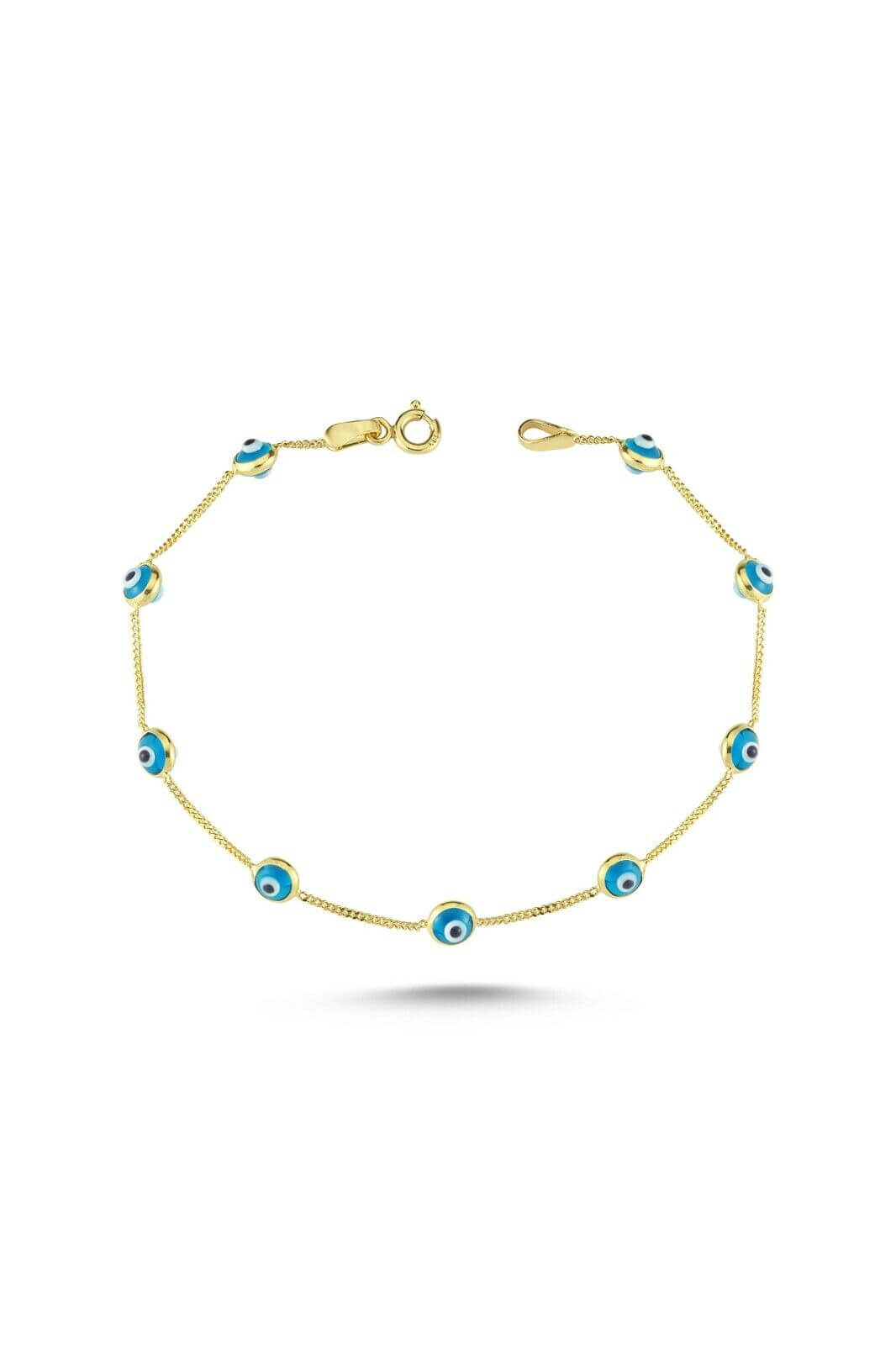 Ermus Gold - Armband Damen aus 14K Gold mit Perlen und Türkis, Länge 19 cm, Zertifiziert - Ermus Gold
