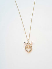 Ermus Gold - Damen Halskette mit Krone und Herz, 14K 585 Gelbgold, Elegantes Design - Ermus Gold