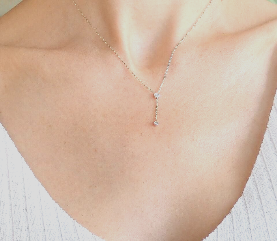 Ermus Gold - Diamanthalskette Gold 585, Baguette-Schliff, Elegantes Design, Perfektes Geschenk - Ermus Gold