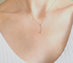 Ermus Gold - Diamanthalskette Gold 585, Baguette-Schliff, Elegantes Design, Perfektes Geschenk - Ermus Gold