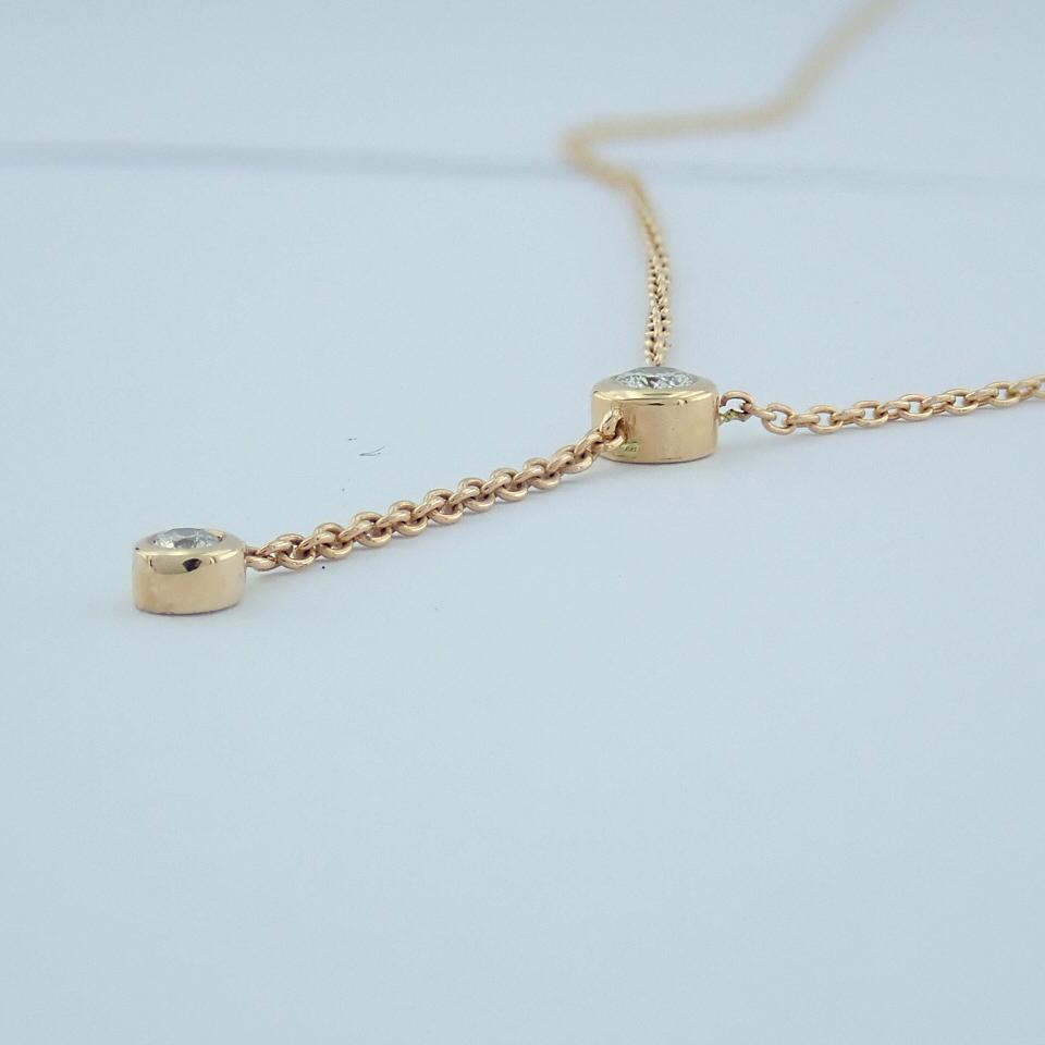 Ermus Gold - Diamanthalskette Gold 585, Baguette-Schliff, Elegantes Design, Perfektes Geschenk - Ermus Gold