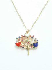 Ermus Gold – 14 Karat Baum des Lebens Goldkette, Weißer Zirkon, Zertifiziert, 42 cm - Ermus Gold