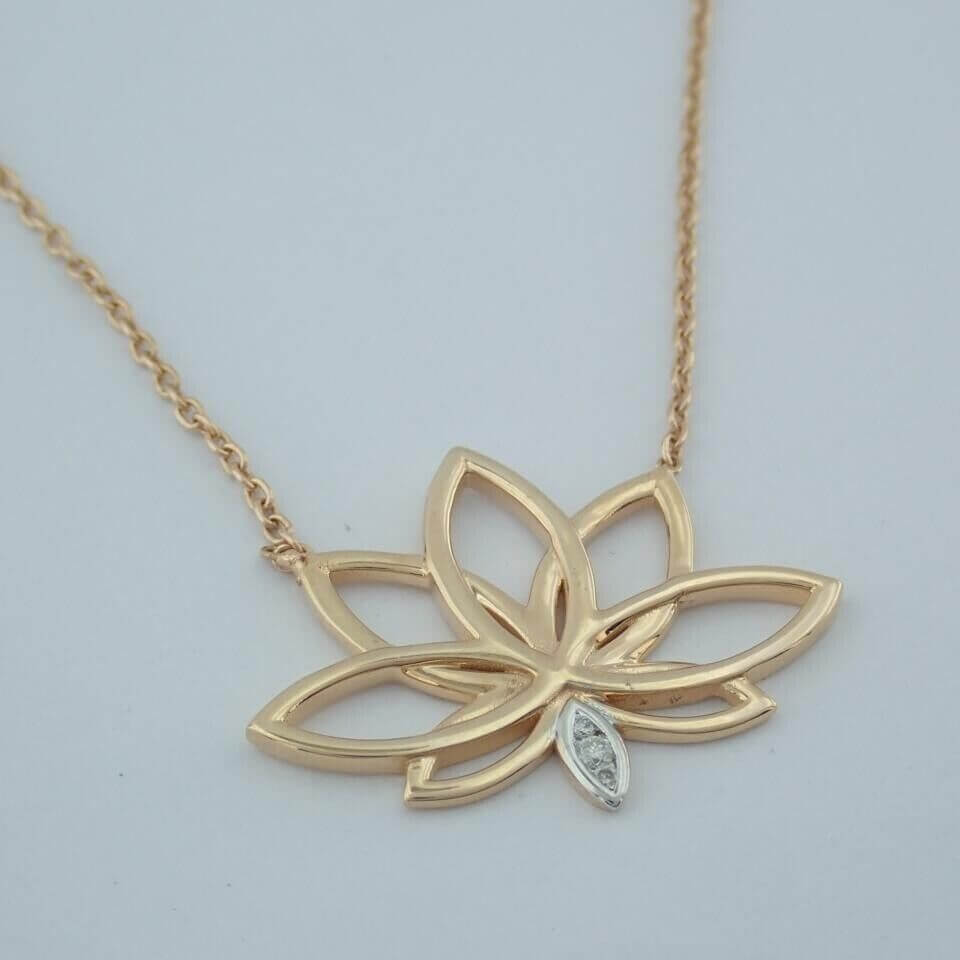 Ermus Gold – Elegante Diamant Gold Halskette KLO7176 – 14K Gelbgold mit Echtheitszertifikat - Ermus Gold