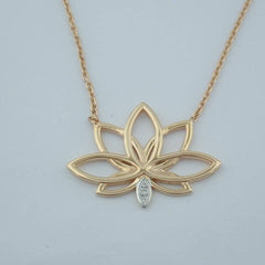 Ermus Gold – Elegante Diamant Gold Halskette KLO7176 – 14K Gelbgold mit Echtheitszertifikat - Ermus Gold