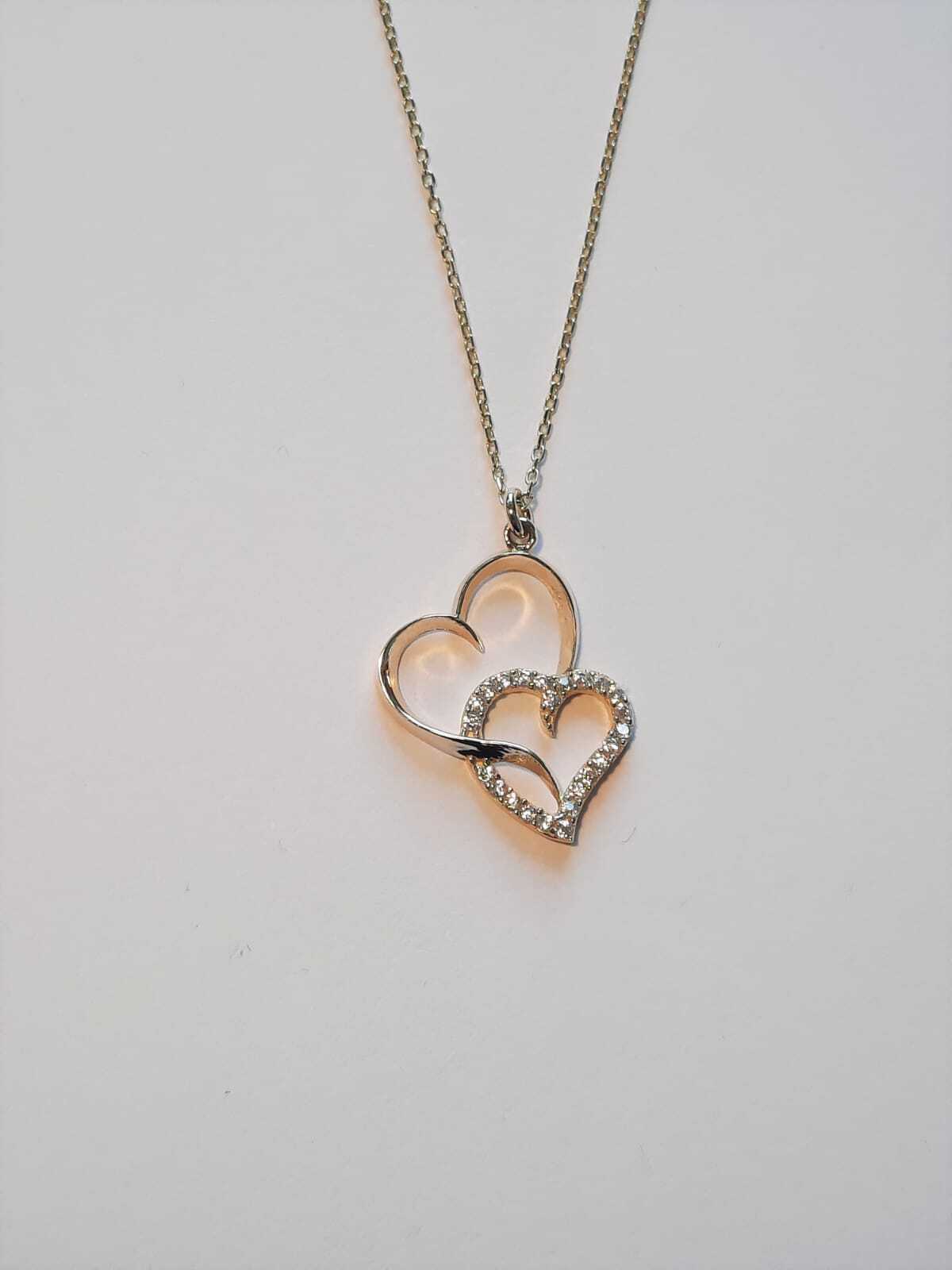 Ermus Gold – Herz im Herz Goldhalskette aus 14K Gold, Handgefertigter Schmuck - Ermus Gold