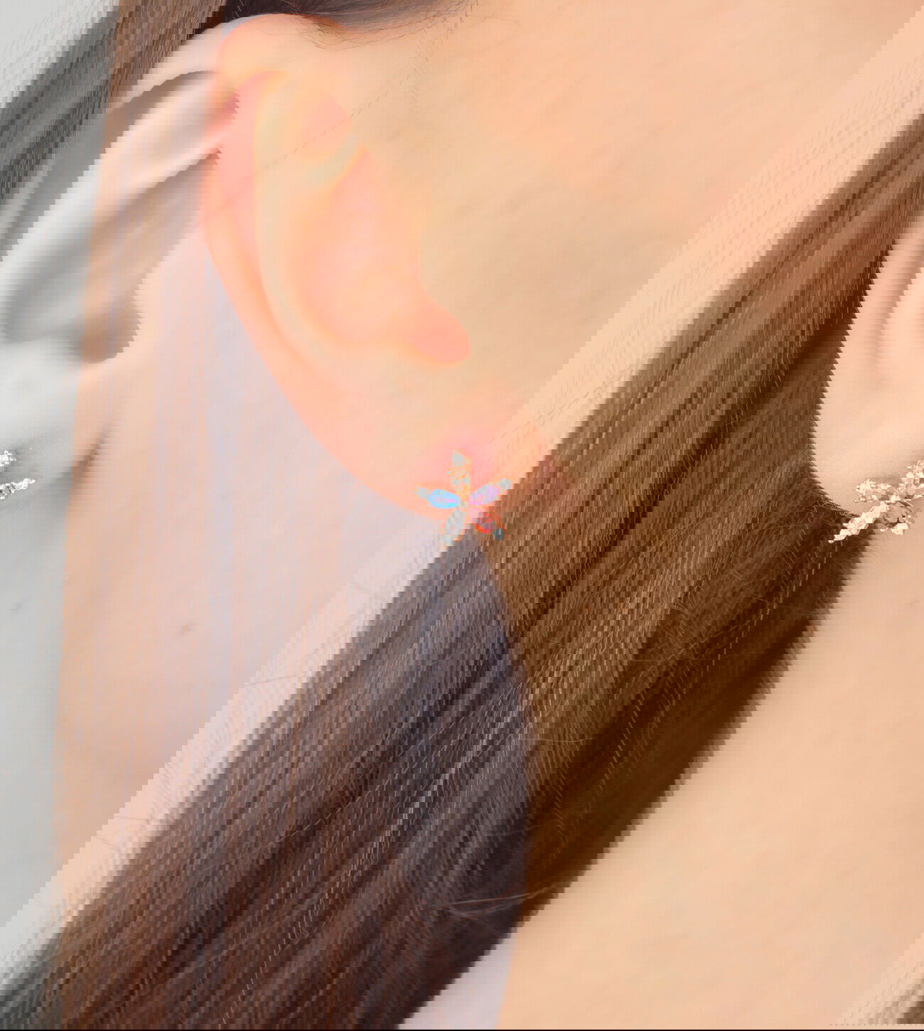 Ermus Gold – Mini Narzissen Blume Ohrringe aus 925 Sterling Silber, Rose Vergoldet - Ermus Gold