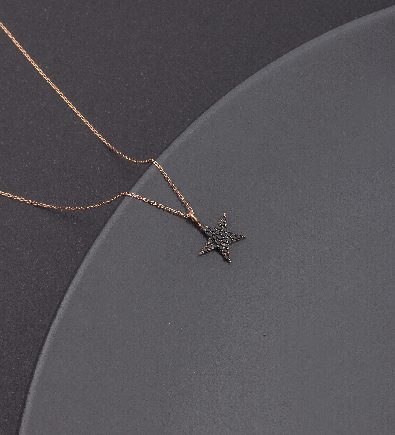 Ermus Gold – Onyx Stern Halskette aus 925 Sterling Silber, Handgemachter Schmuck - Ermus Gold