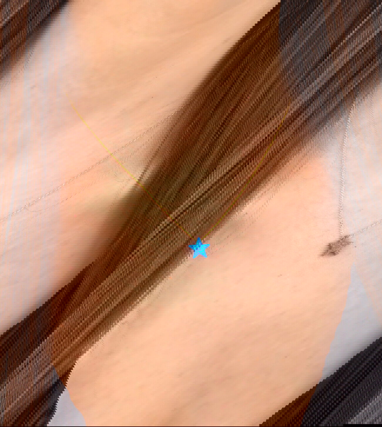 Ermus Gold – Opal Stein Stern Halskette aus 925 Sterling Silber, Handgemachter Schmuck - Ermus Gold