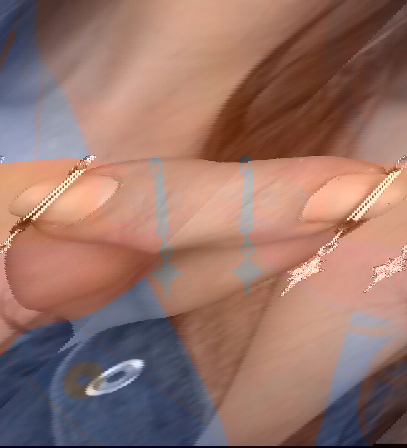 Ermus Gold – Pole Star Ohrringe aus 925 Sterlingsilber, Handgefertigter Schmuck - Ermus Gold