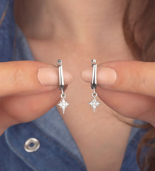 Ermus Gold – Pole Star Ohrringe aus 925 Sterlingsilber, Handgefertigter Schmuck - Ermus Gold