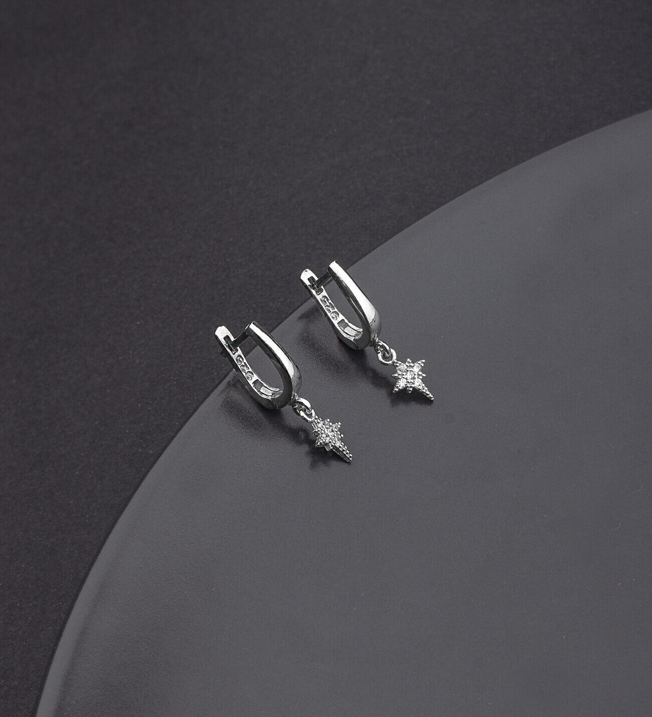 Ermus Gold – Pole Star Ohrringe aus 925 Sterlingsilber, Handgefertigter Schmuck - Ermus Gold