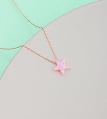 Opal Stein Stern Halskette aus 925 Sterling Silber ER0833-bestes Geschenk